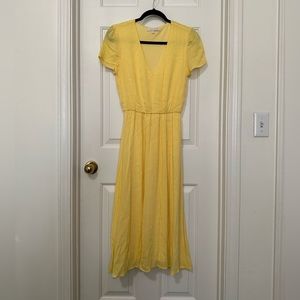 WAYF Blouson Midi Dress Size S